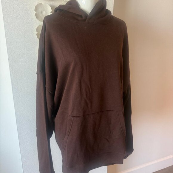 No Boundaries Brown Oversized Hoodie – Size XL – Cozy Casual Pullover - Picture 3 of 6